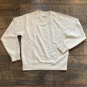 Flint and Tinder Midweight Terry Natural Cotton Crewneck Sweatshirt Medium